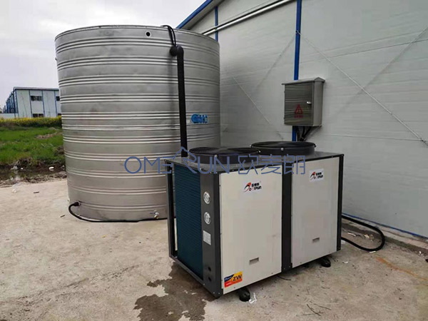 【空气能热水系统】江苏金坛杭埠孔雀城云湖墅境工地热水工程